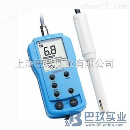 哈纳（HACH）便携式pH/EC/TDS/℃测量仪HI9812-5 上海巴玖只为优品代言